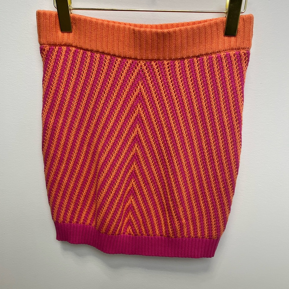 Colorful Chevron Knit Skirt